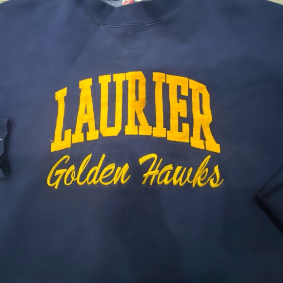 Laurier golden hawks cropped crew neck sweater - Picture 2 of 3